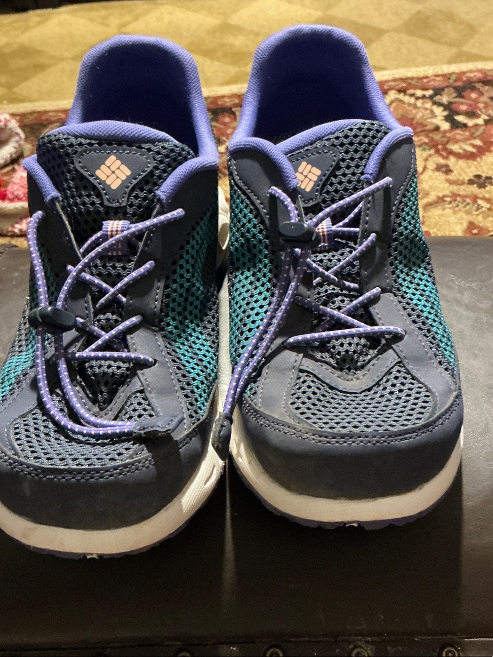 Columbia Navy, Teal & Purple unisex Slip-On Athletic Sneakers